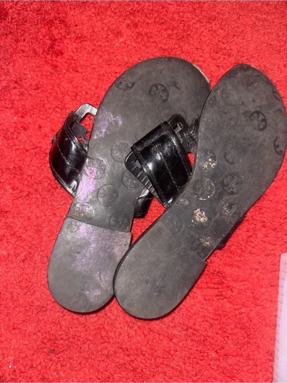 logo embellished sandals